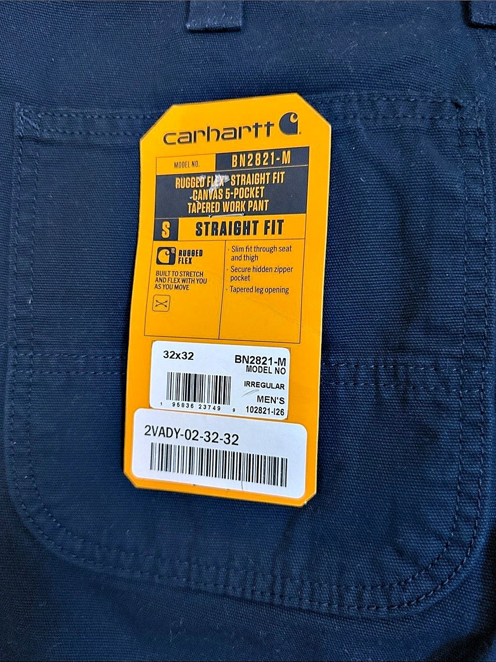 Carhartt Rugged Flex Straight Fit Canvas 5-Pocket Pant Men's Canvas Pants 32x32